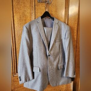 Tazio Italian Mens Two-Piece Suit - Grey